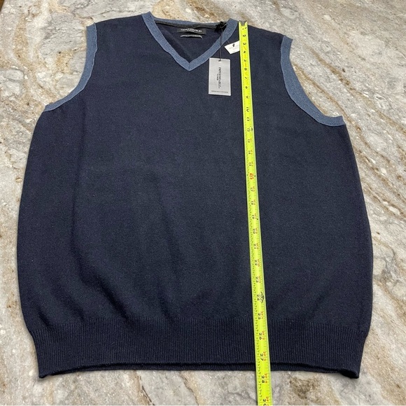 Impermeable Silk Merino Wool Cashmere Blend Sweater Vest Men’s Medium Preppy - Picture 4 of 7